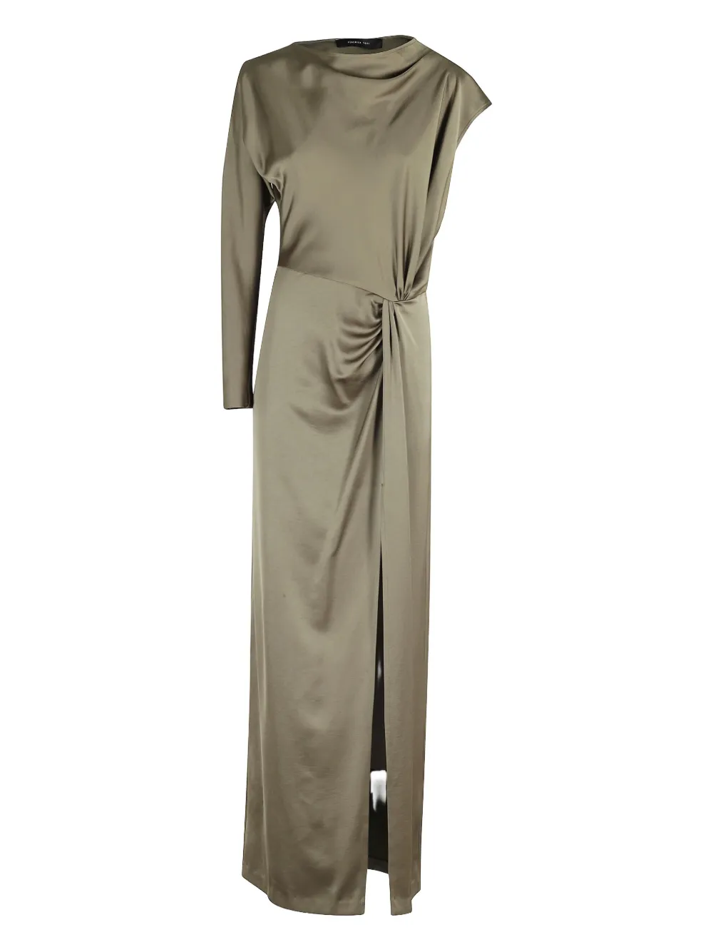 Federica Tosi one-shoulder draped maxi dress Beige