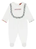 Missoni Kids logo-embroidered babygrow set - White