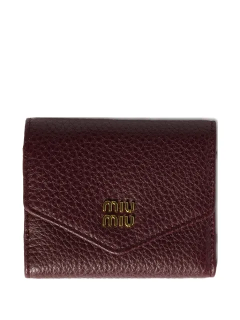 Miu Miu small logo-plaque leather wallet