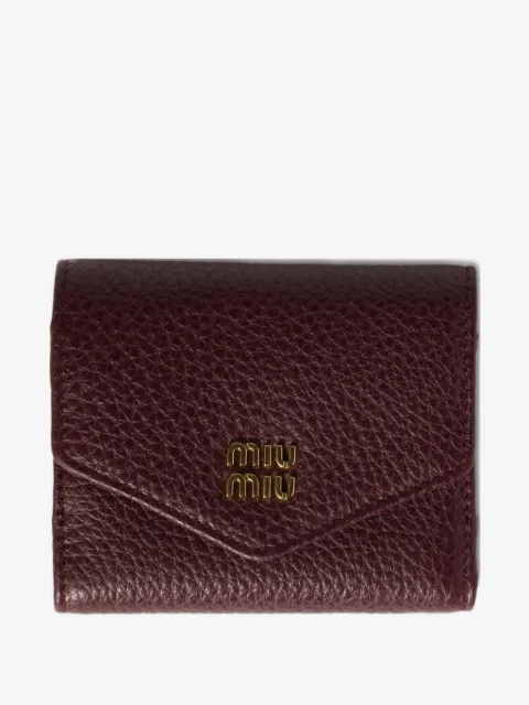 Miu Miu cartera pequeña con placa del logo