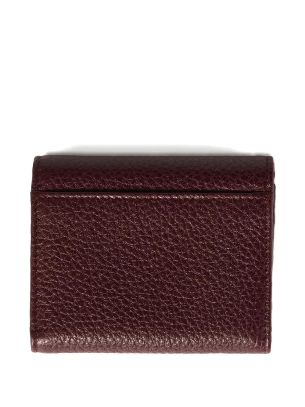 Miu small logo-plaque leather wallet Rood
