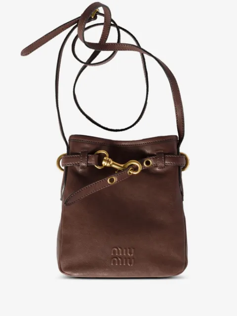Miu Miu 压纹logo人造皮革小袋