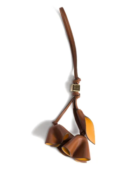 Miu Miu flower leather keyring