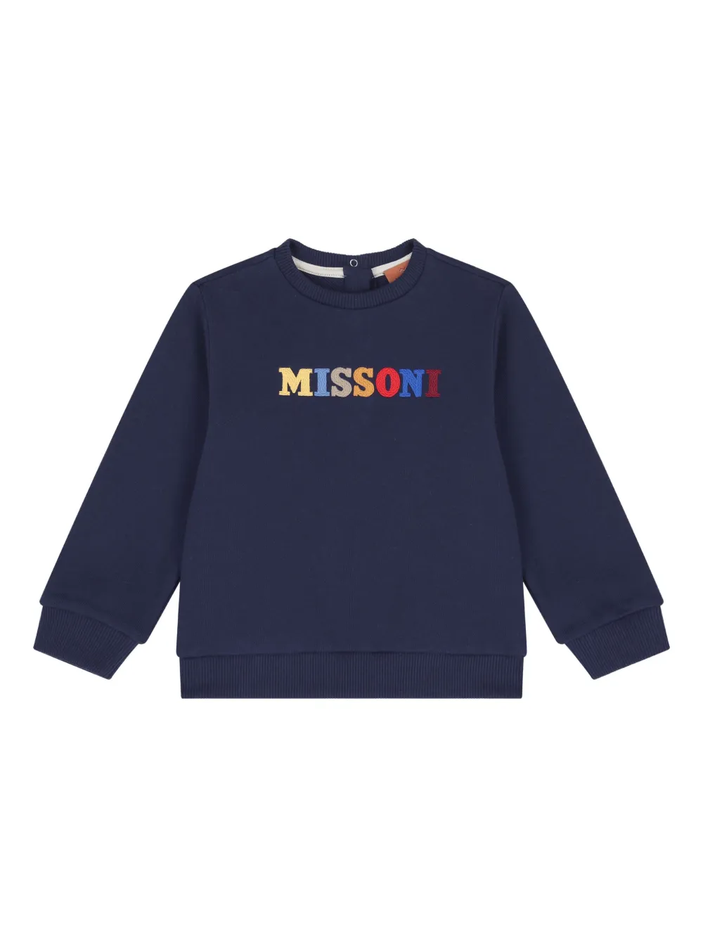 Missoni Kids embroidered logo sweatshirt Blauw