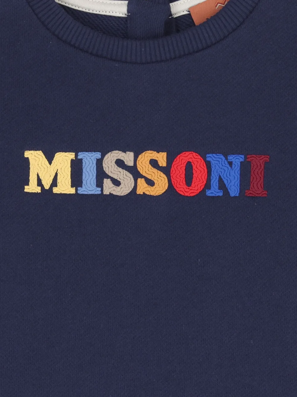 Missoni Kids embroidered logo sweatshirt Blauw