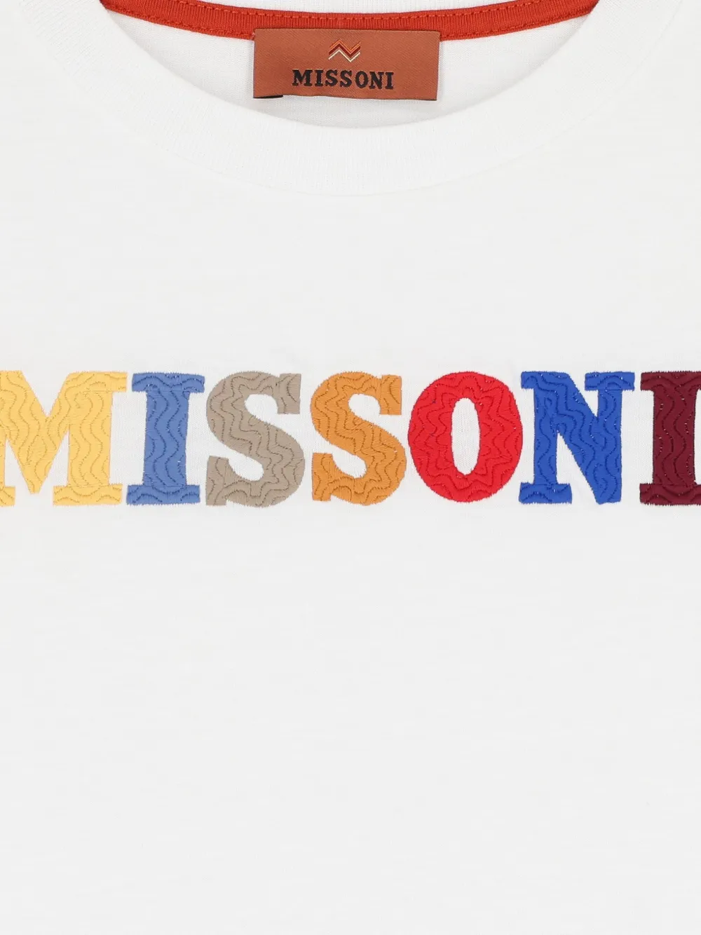 Missoni Kids T-shirt met geborduurd logo Wit