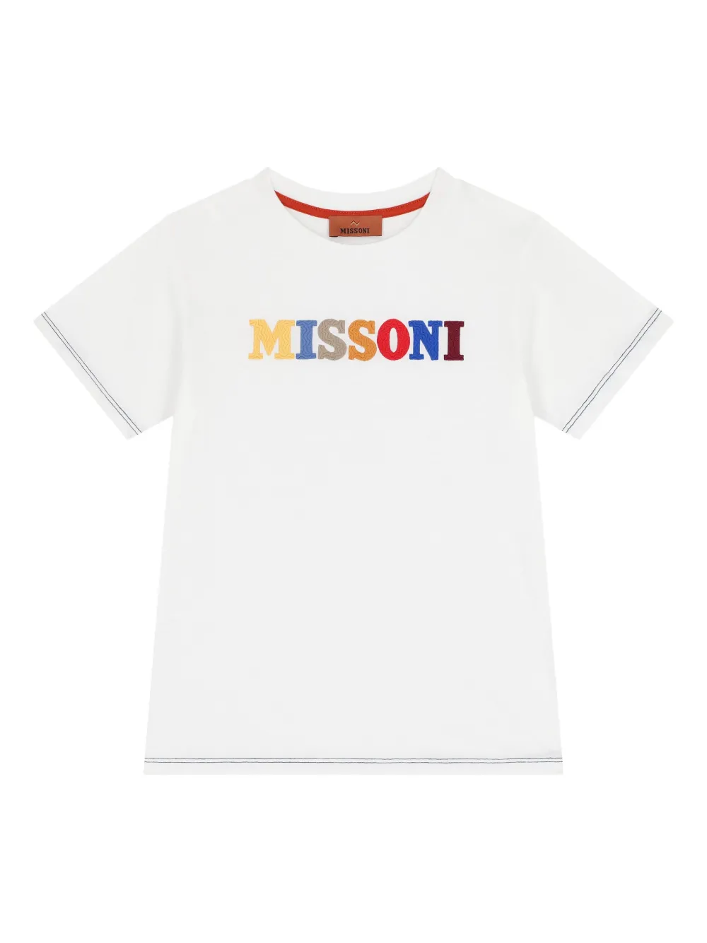 Missoni Kids T-shirt met geborduurd logo Wit