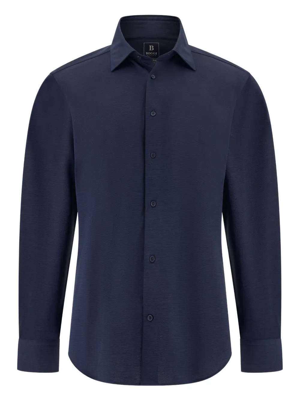 Boggi Milano Overhemd met textuur Blauw