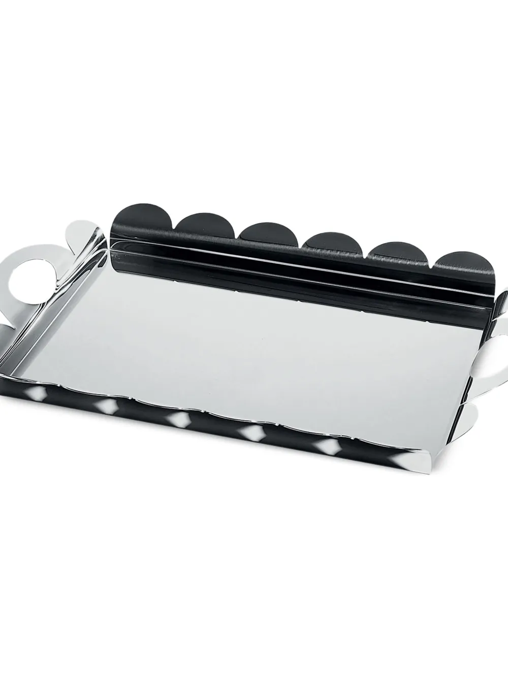 Alessi scalloped-edge handle tray | Tableware | Image 2