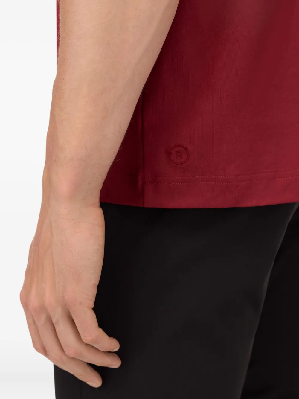 Boggi Milano T-shirt met logo-applicatie Rood