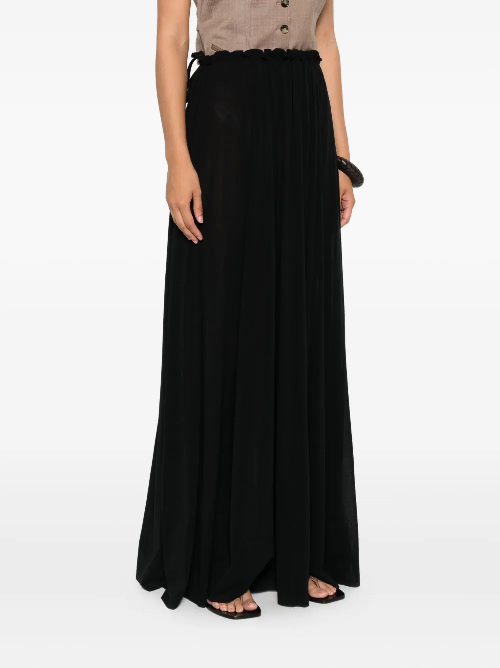  Philosophy Di Lorenzo Serafini Pleated Drawstring Skirt - Black 