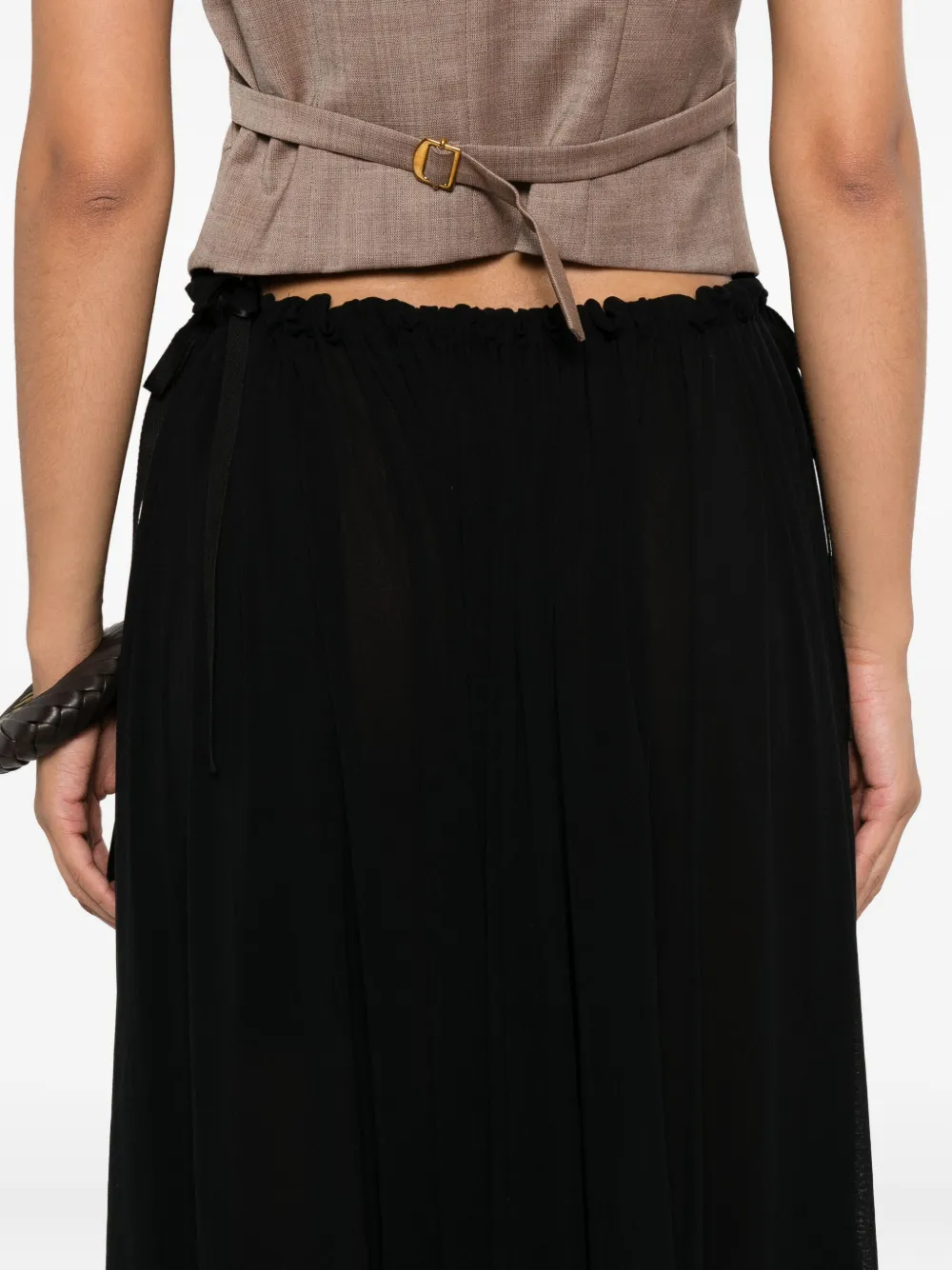 pleated drawstring skirt
