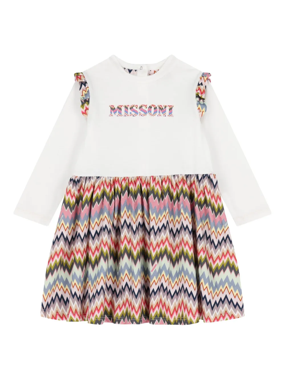 Missoni Babies' Zigzag Ruffled Dress In Multi
