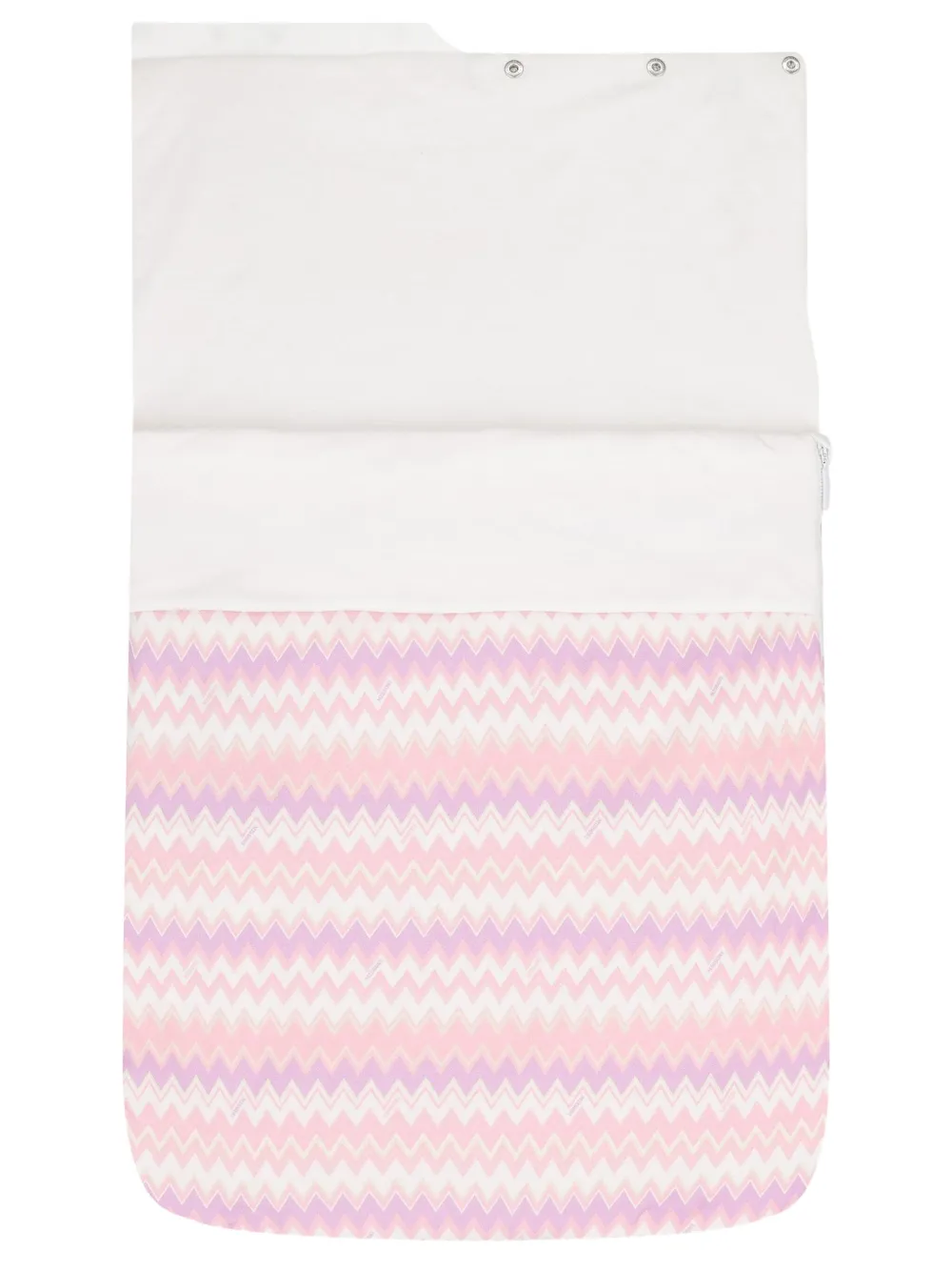 Missoni Kids Slaapzak met capuchon en zigzag-patroon Roze