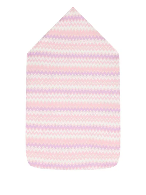Missoni Kids zigzag-pattern hooded sleep bag