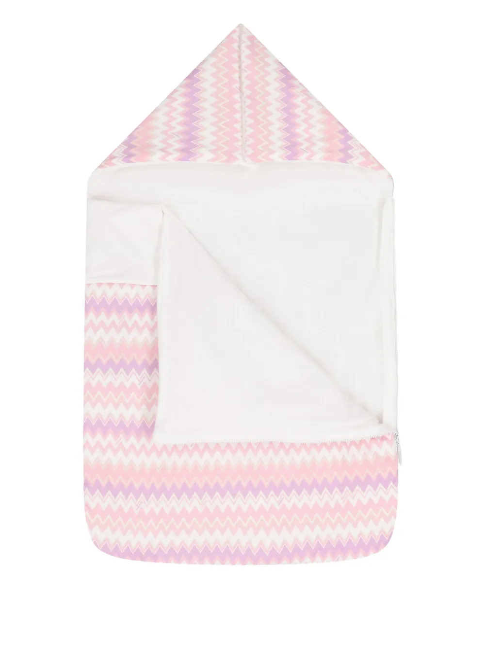 Missoni Kids Slaapzak met capuchon en zigzag-patroon Roze