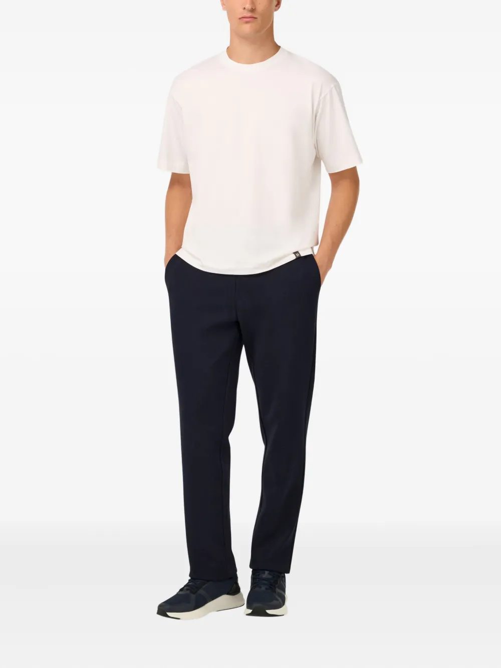 Boggi Milano Trainingsbroek in katoenblend - Blauw