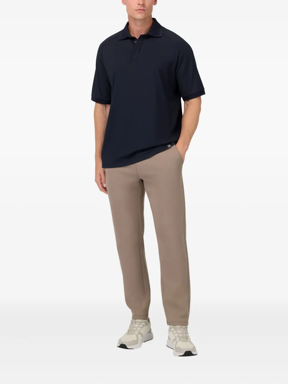 Boggi Milano Poloshirt met raglan mouwen - Blauw