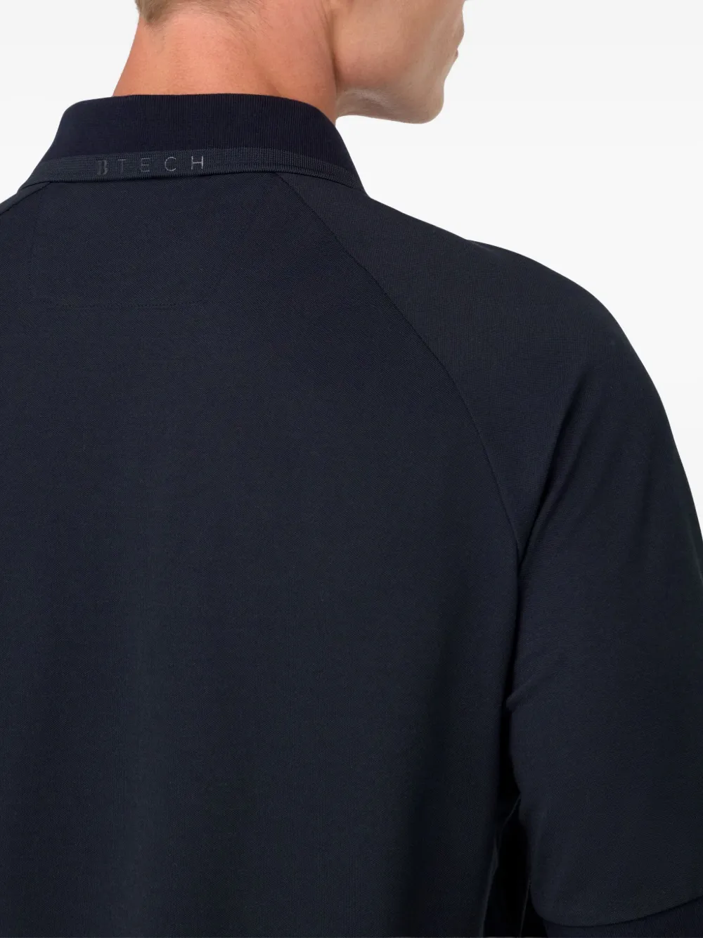 Boggi Milano Poloshirt met raglan mouwen Blauw