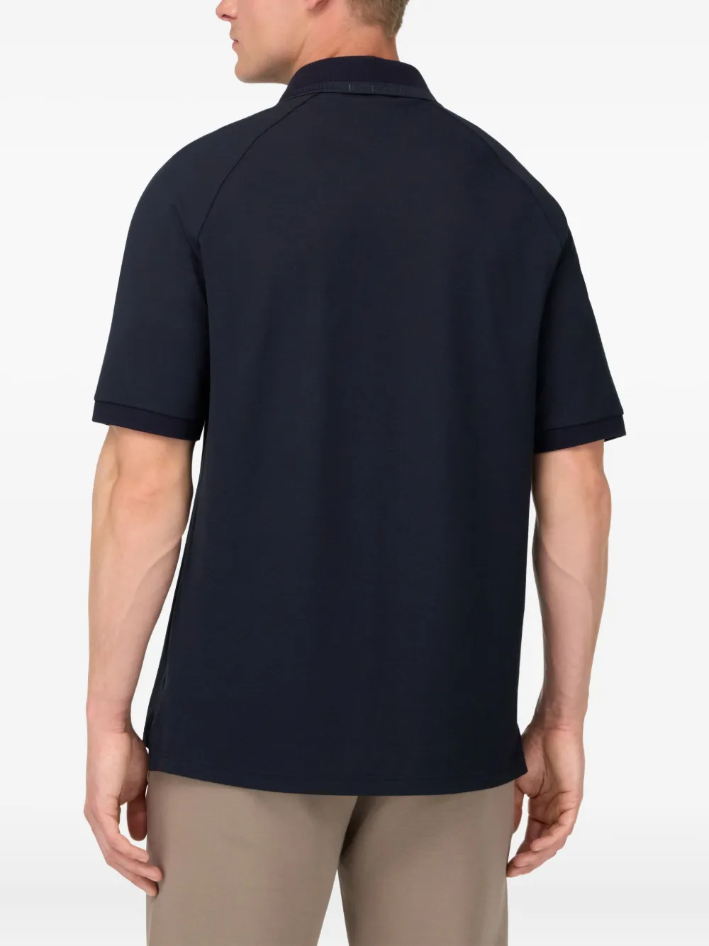 Boggi Milano Poloshirt met raglan mouwen Blauw