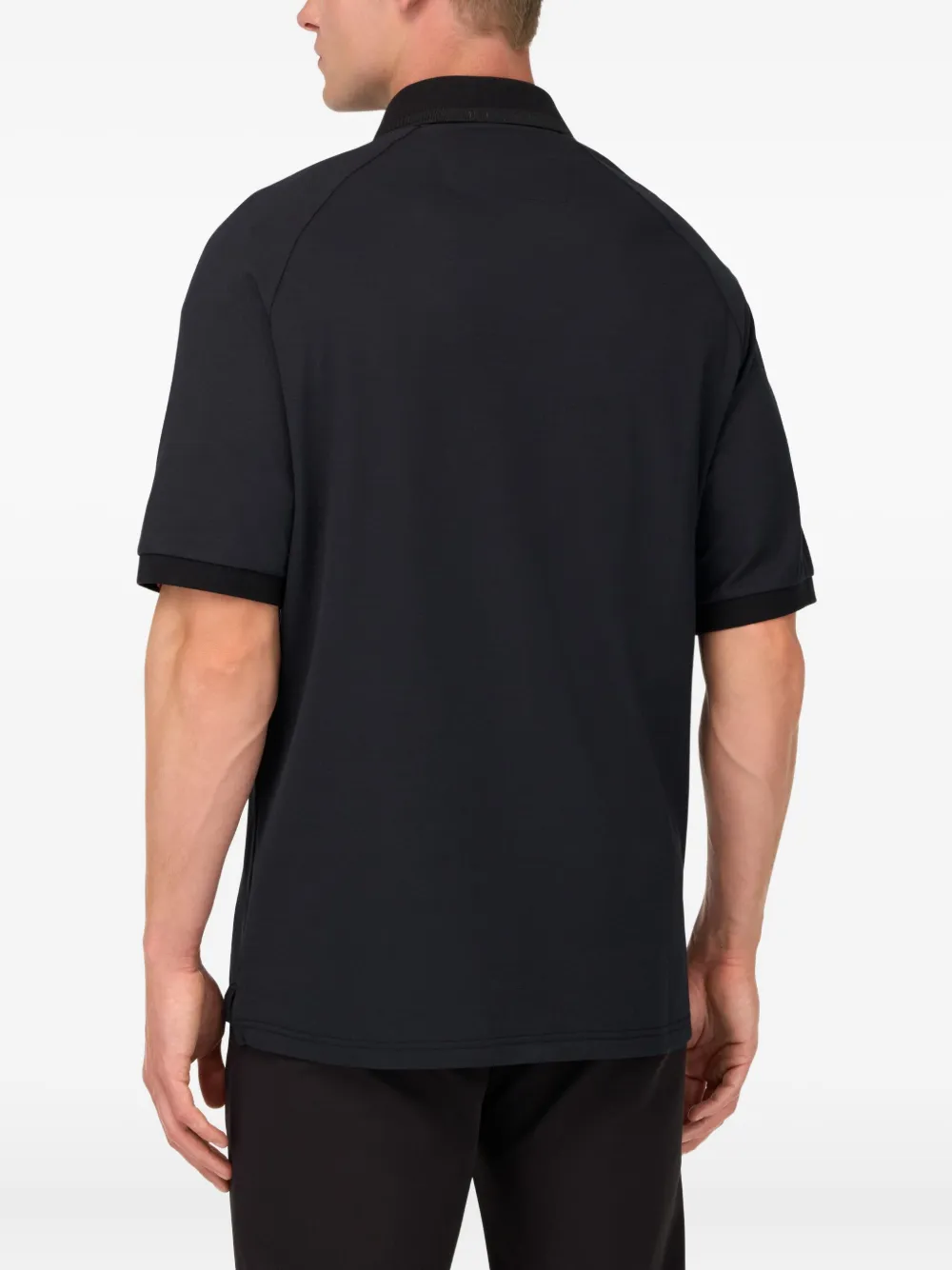 Boggi Milano Poloshirt met logopatch en raglan mouwen Zwart