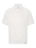 Boggi Milano half-zip chest-seam polo shirt - White