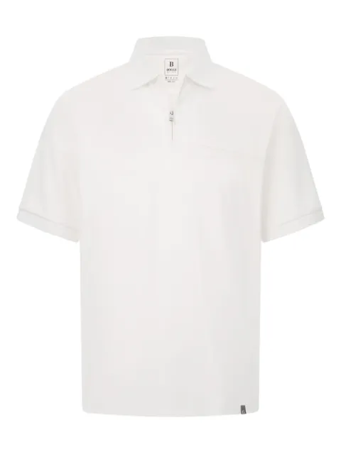 Boggi Milano half-zip chest-seam polo shirt