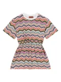 Missoni Kids zigzag-pattern dress - Pink