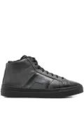 Santoni leather zip-fastening high-top sneakers - Grey
