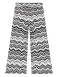 Missoni Kids zigzag-patterned wide-leg trousers - Black