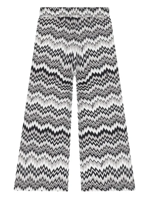 Missoni Kids zigzag-patterned wide-leg trousers