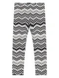 Missoni Kids zigzag-pattern cotton-blend leggings - Black