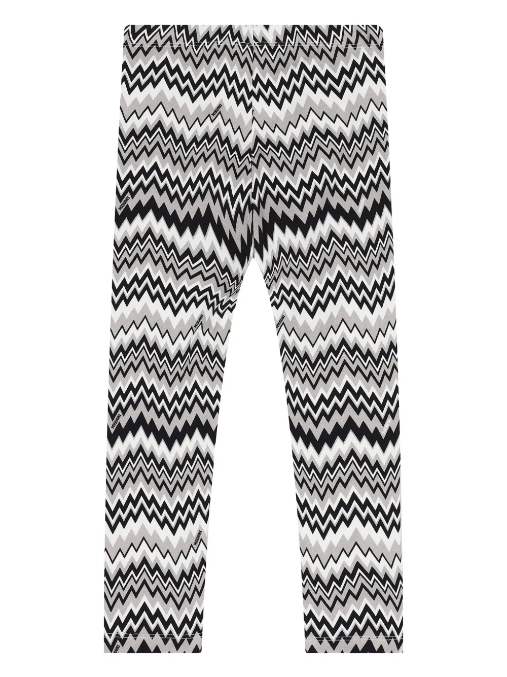Missoni Kids Legging met zigzag patroon van katoenblend Zwart