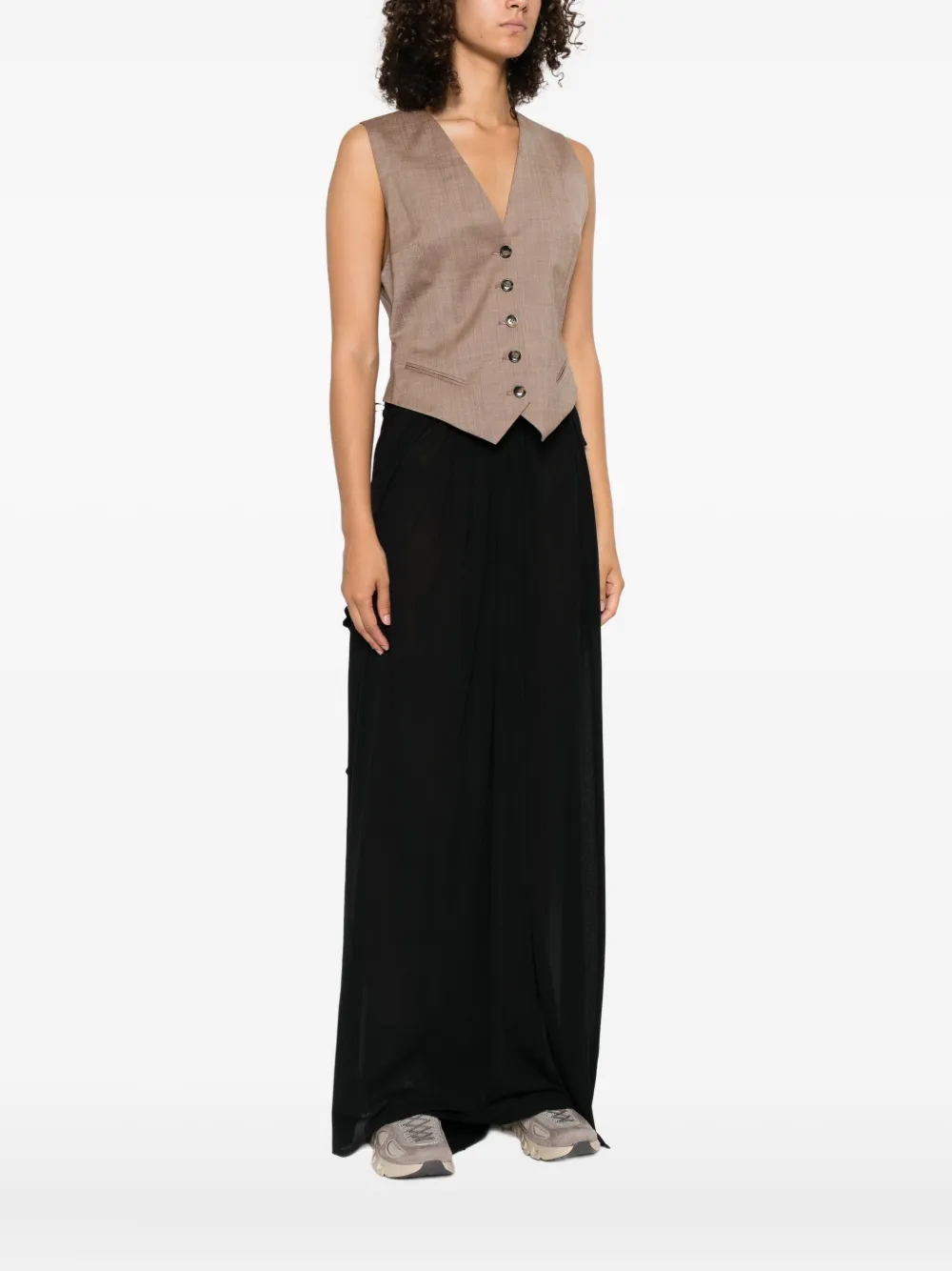 Philosophy Di Lorenzo Serafini Gilet met knoopsluiting Bruin