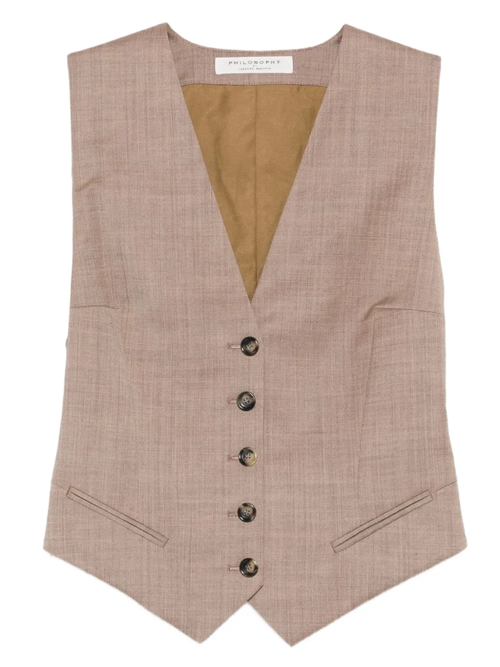 Philosophy Di Lorenzo Serafini Gilet met knoopsluiting Bruin
