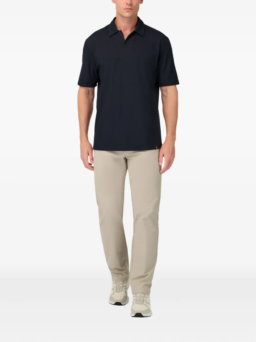 Boggi Milano Poloshirt met open hals - Blauw