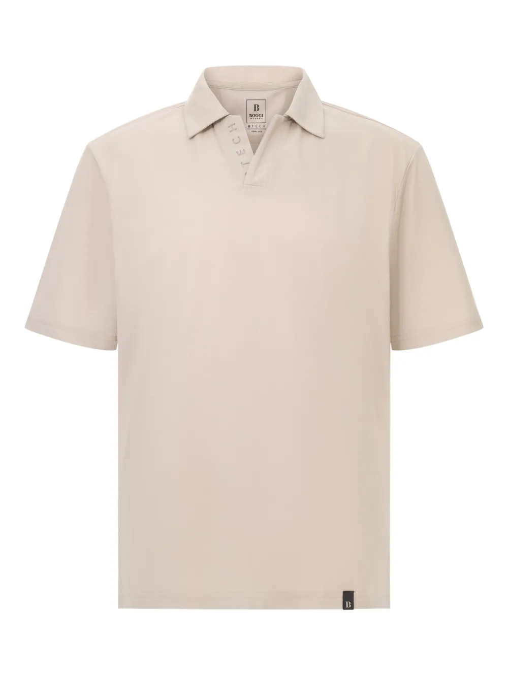 Boggi Milano open-neck polo shirt | Neutrals | Image 1