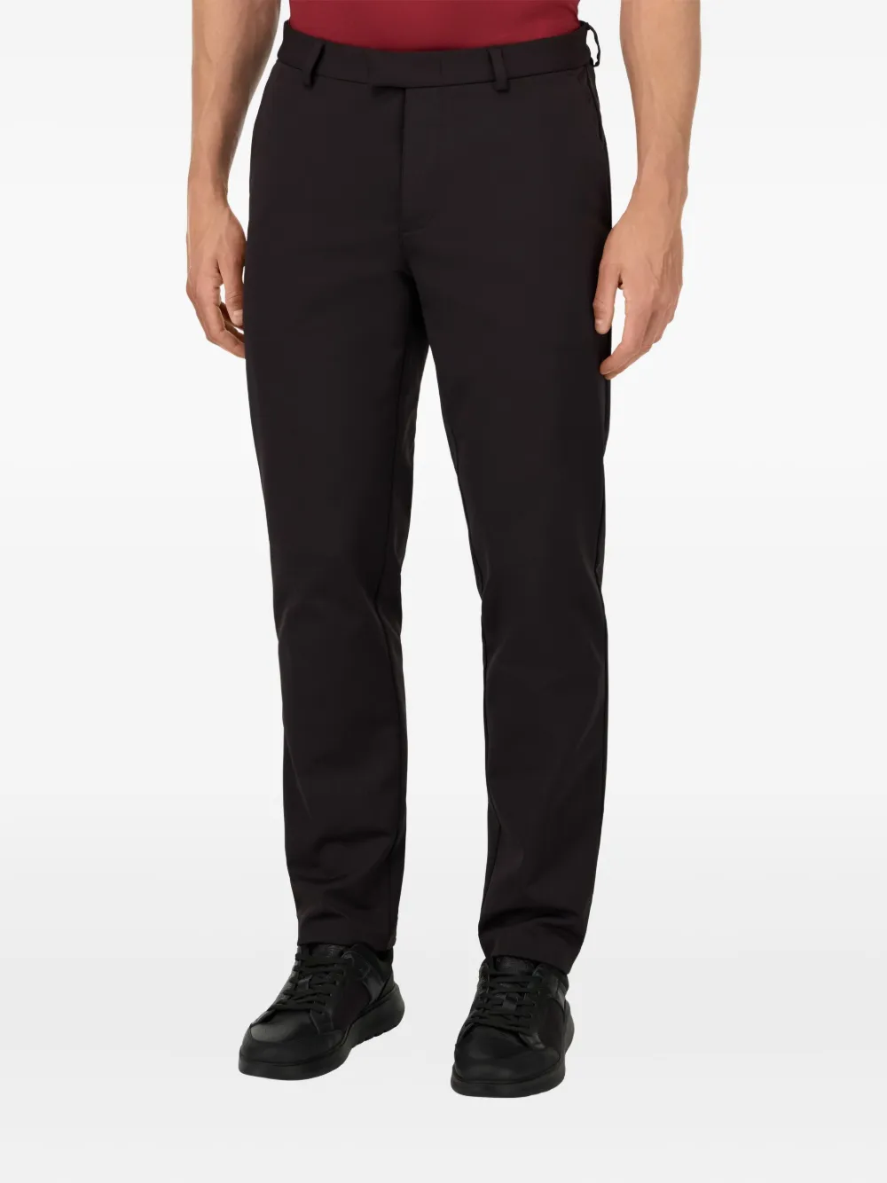 Boggi Milano Broek met logopatch Zwart