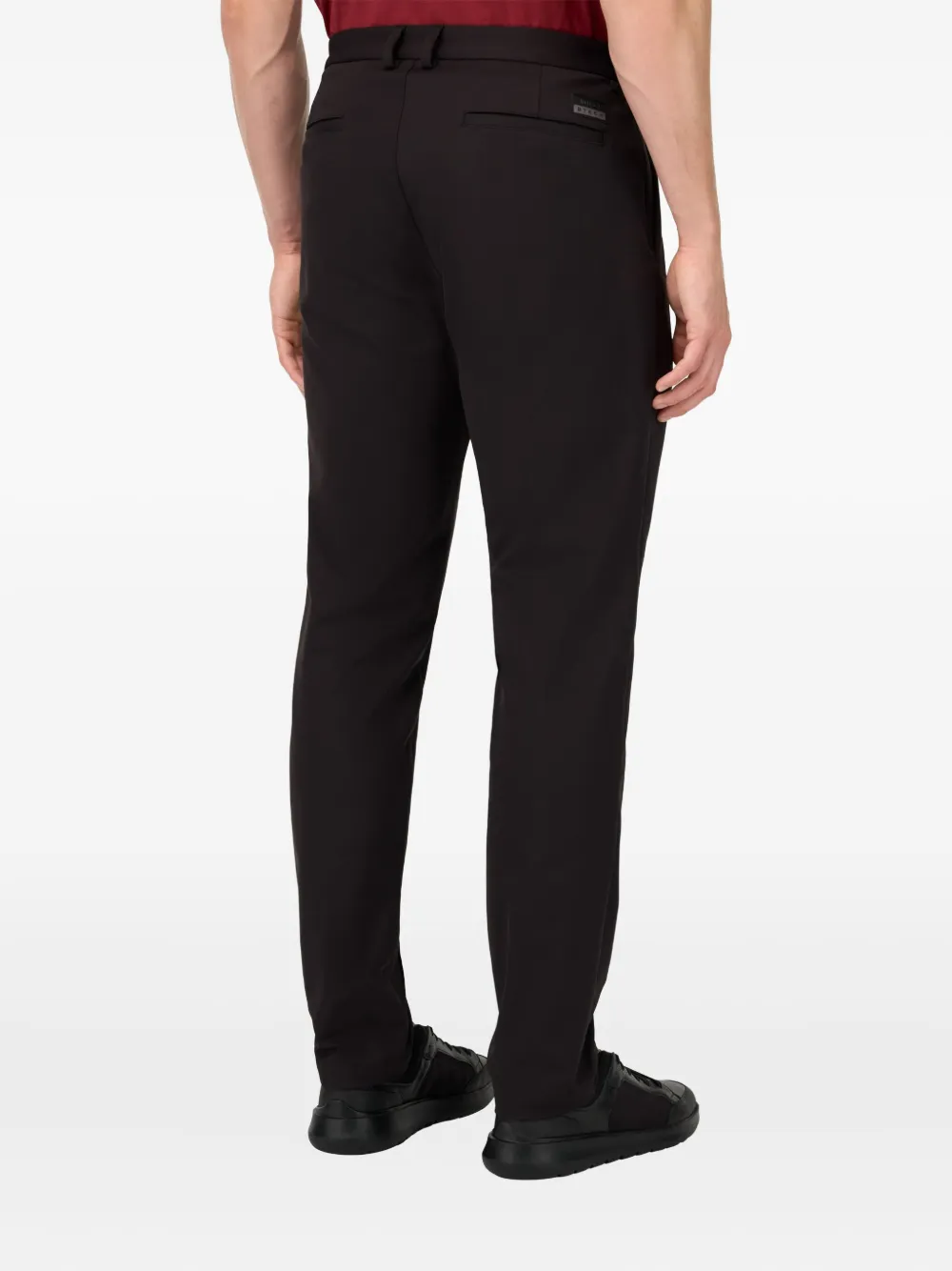 Boggi Milano Broek met logopatch Zwart