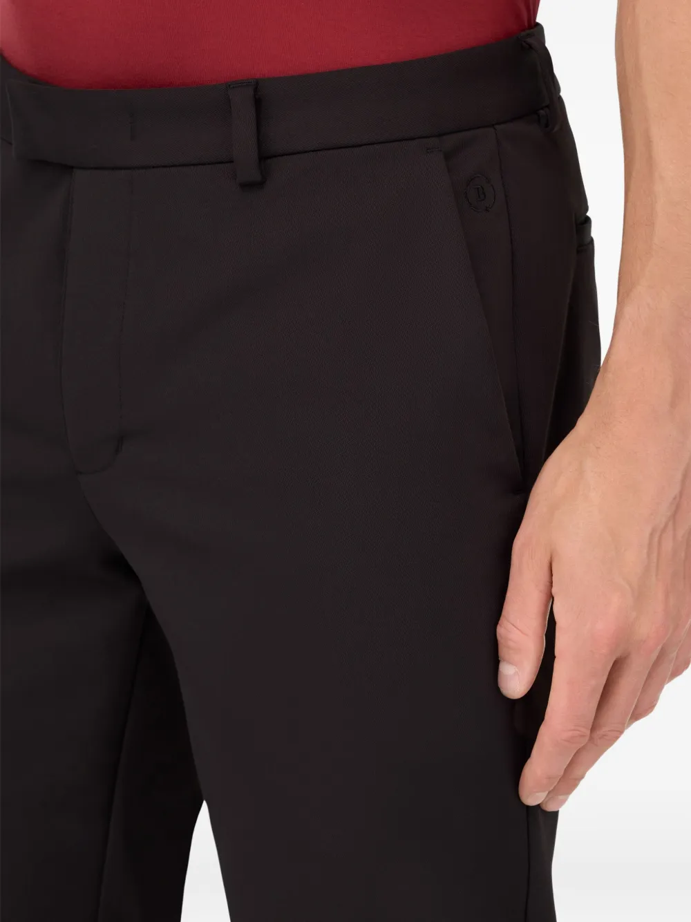 Boggi Milano Broek met logopatch Zwart