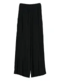 Gentry Portofino pleated elastic-waist trousers - Black