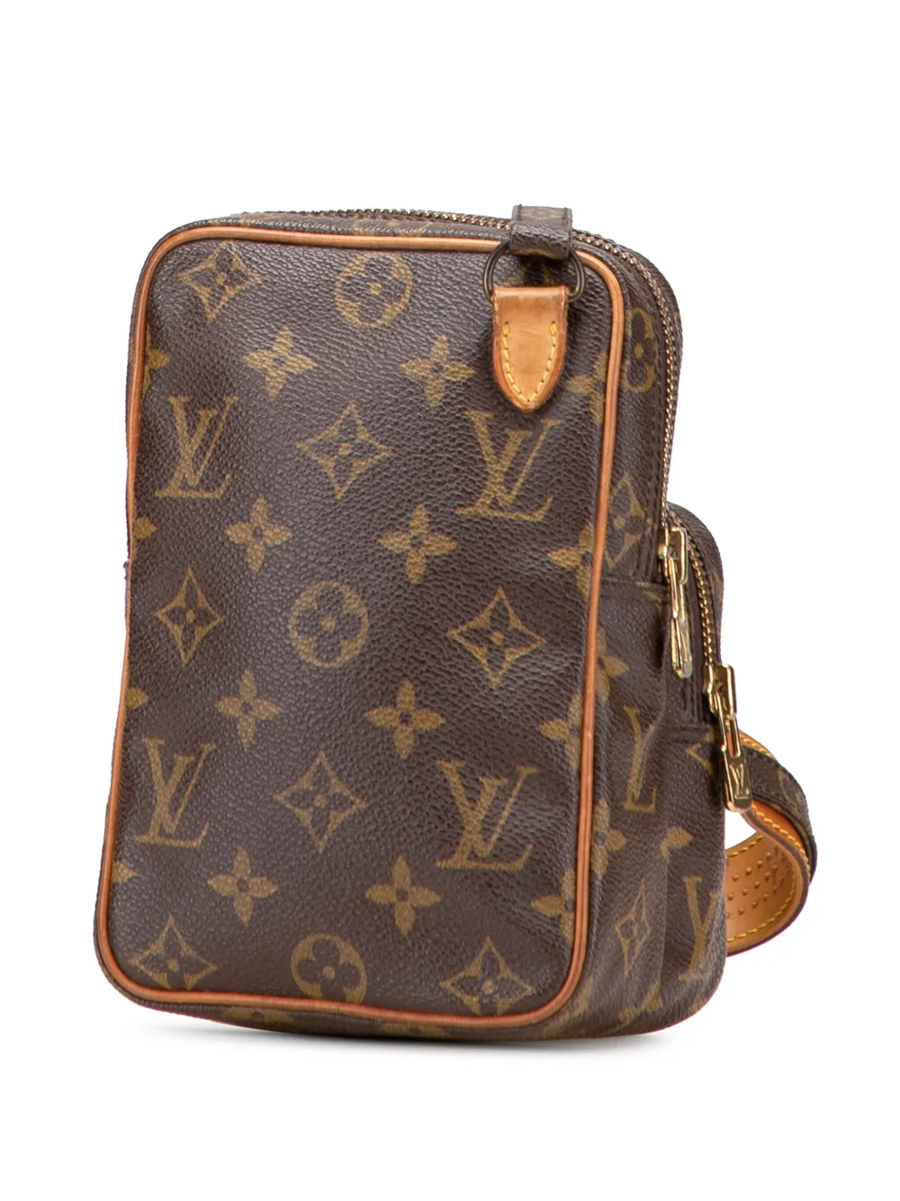 Pre-owned Louis Vuitton 1988 Monogram Mini Amazone Crossbody Bag In Brown
