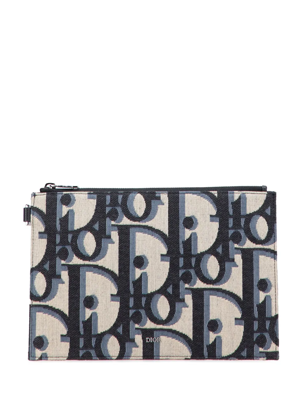 Pre-owned Dior 2023 Oblique A5 Clutch Bag In Blue