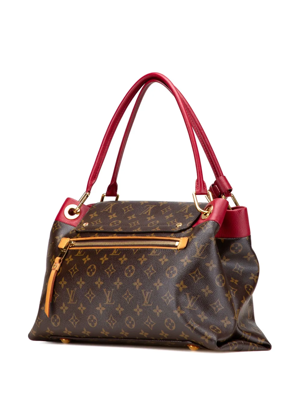 Pre-owned Louis Vuitton 2012 Monogram Olympe Mm Shoulder Bag In Brown