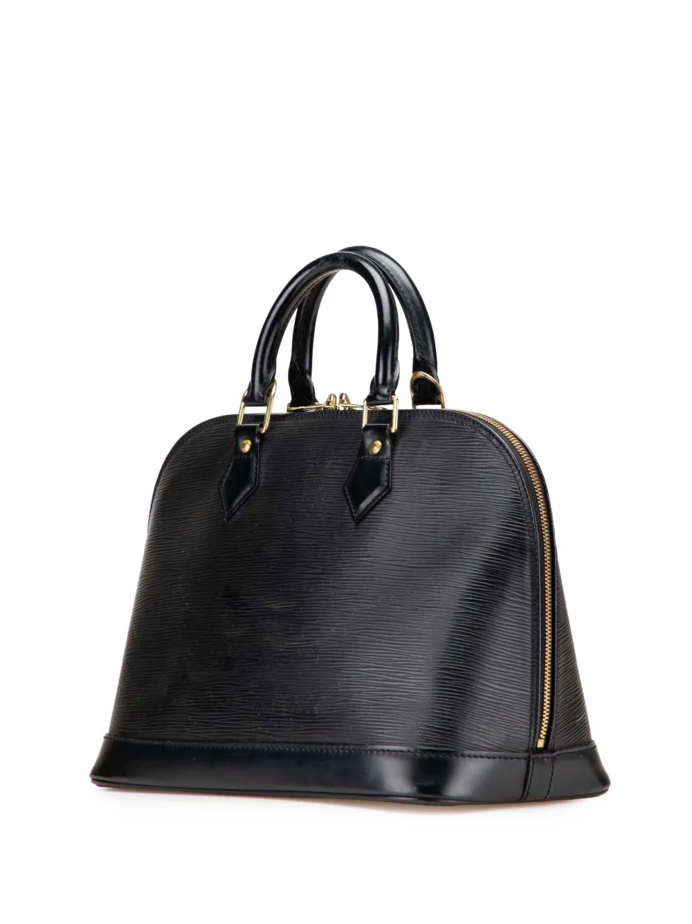 Pre-owned Louis Vuitton 2002 Epi Alma Pm Handbag In Black