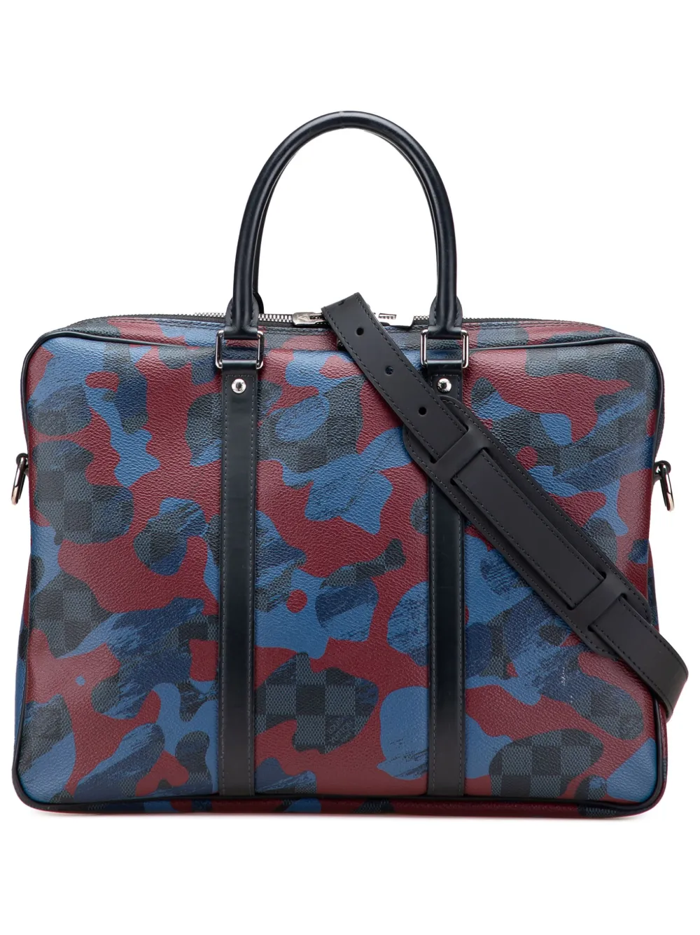 Louis Vuitton Pre-Owned 2016 ダミエ コバルト カモフラージュ ポルトドキュマン ヴォワヤージュ PM Louis Vuitton Pre-Owned 2016 ダミエ コバルト カモフラージュ ポルトドキュマン ヴォワヤージュ PM