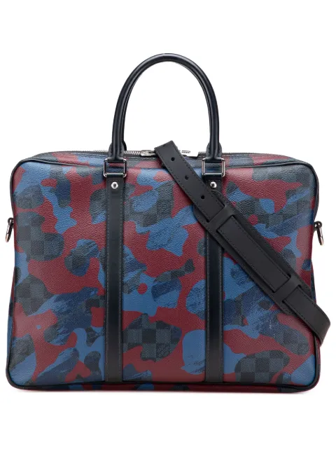 Louis Vuitton Pre-Owned bolsa Damier Cobalt Camouflage Porte-Documents Voyage PM 2016