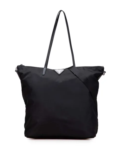 Prada Pre-Owned 2013-2025 Tessuto Zip Top Convertible Tote satchel