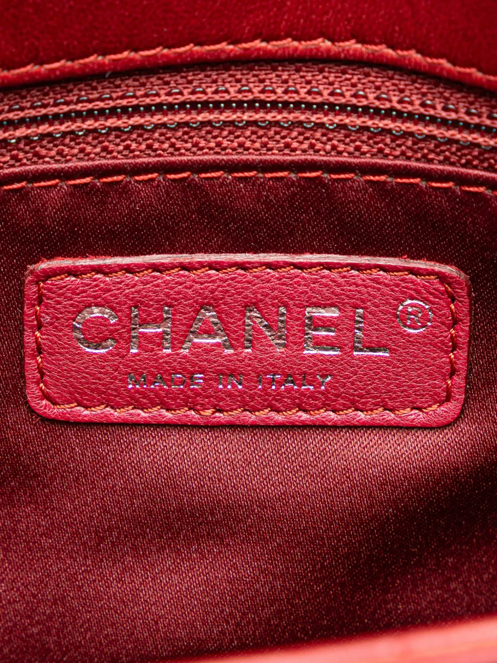 Pre-owned Chanel 2011 Maxi Lambskin 3 Accordion Flap Shoulder Bag In Red