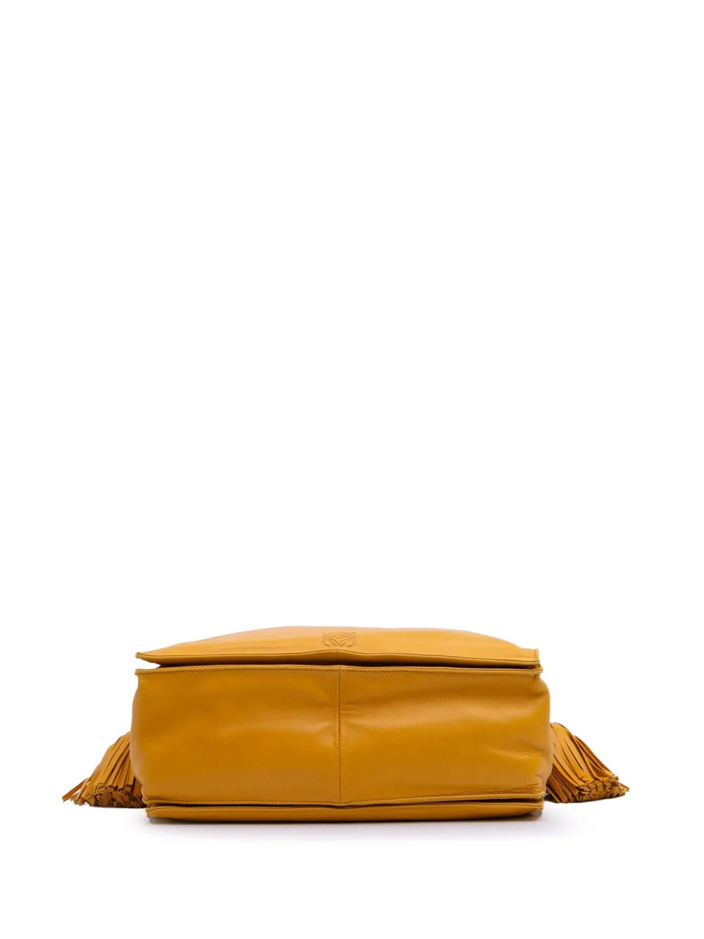 Pre-owned Loewe 2013 Nappa Flamenco Tassel 22 Crossbody Bag In Yellow